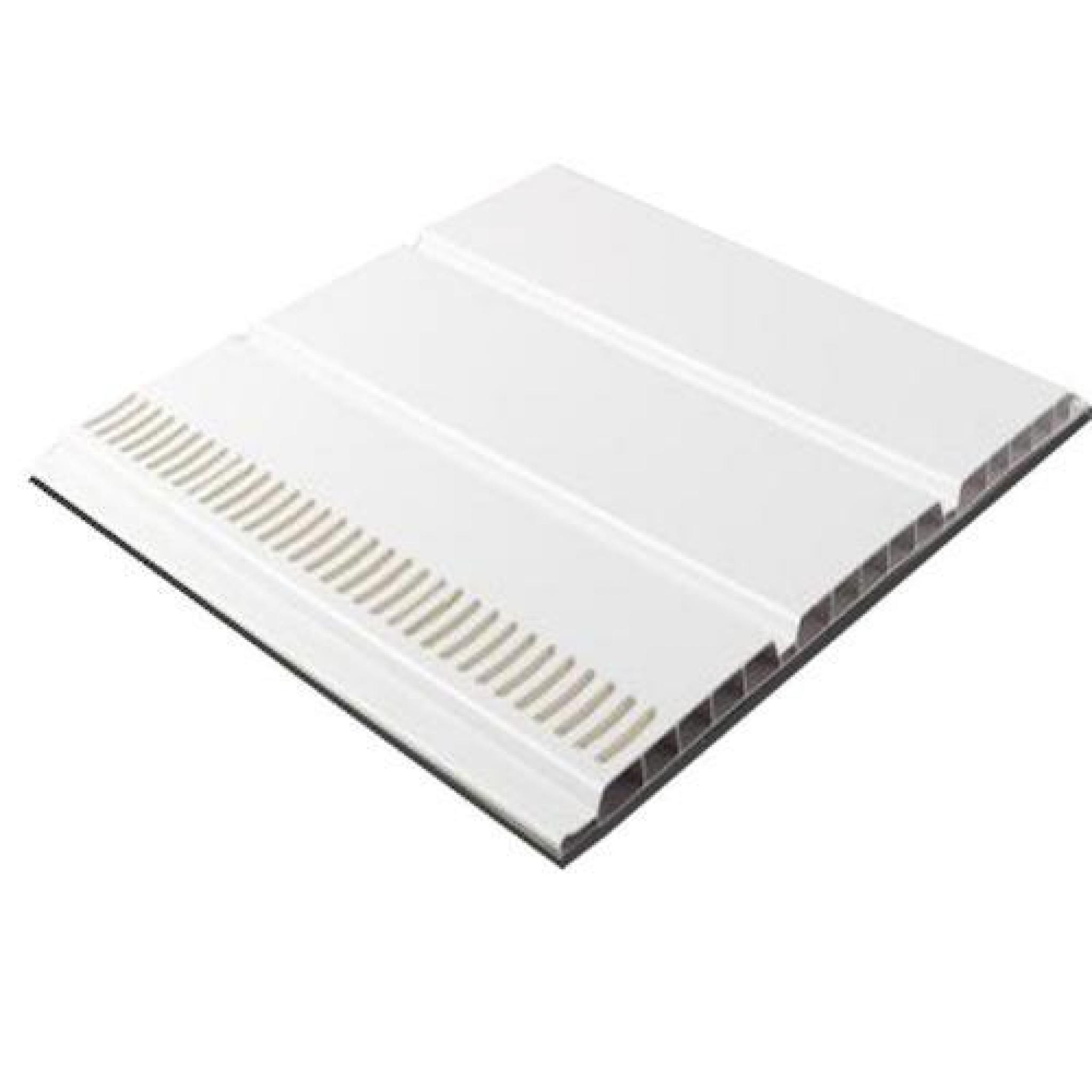 uPVC Hollow Soffit Cladding Panels 5 Metre Length x 300mm Wide x 2 Length Pack Black Plastic Soffit Board