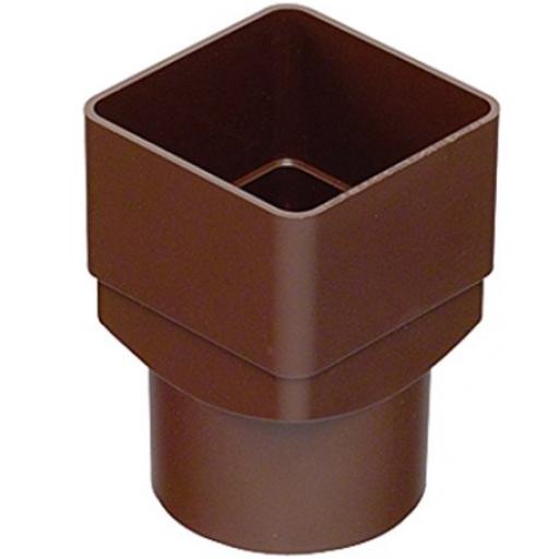 Brown Down Pipe Square to Round Connector