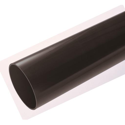Black Round Down Pipe 5.5mt Length 68mm