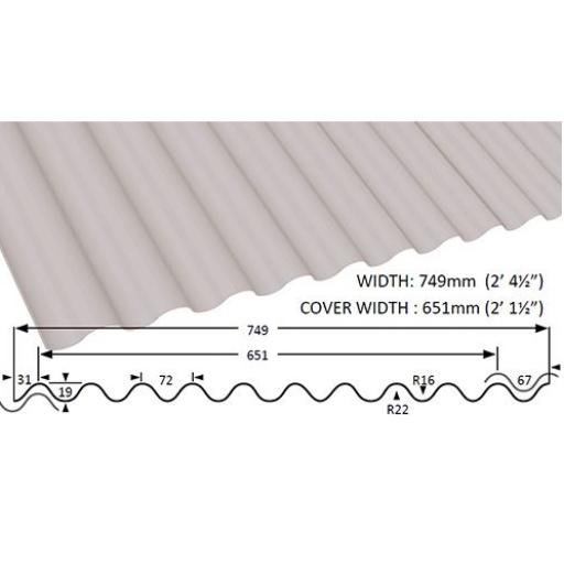 heavyweight *Clear* Pvc Corrugated Sheet 3inch Profile 1.1mm thick