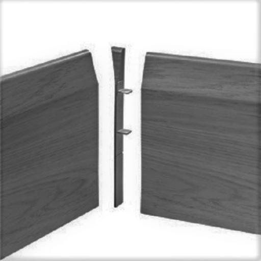 100mm Anthracite UPVC Skirting Internal Corner Chamfered (4 Pack)