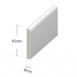 white pvc flat back architrave 45mm  dimensions