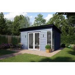 Garden Building_Kyube_Timber_French Door_White_with_Pigeon_Blue.jpg