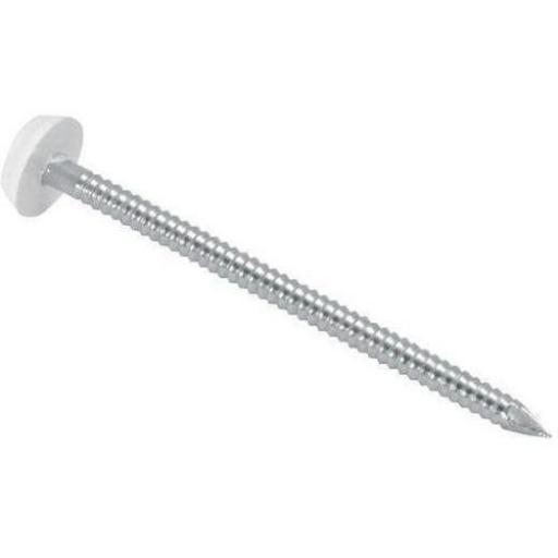 40mm White Soffit Poly Pins