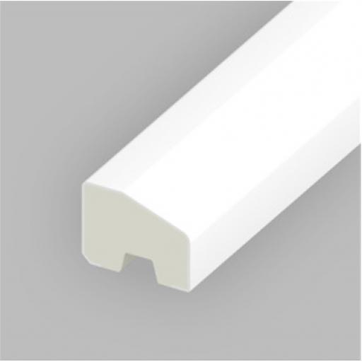 WHITE WINDOW DOOR PLASTIC UPVC PVC FLAT TRIM 25mm D MOULD PACK OF 10 X 2.5 MTRS 