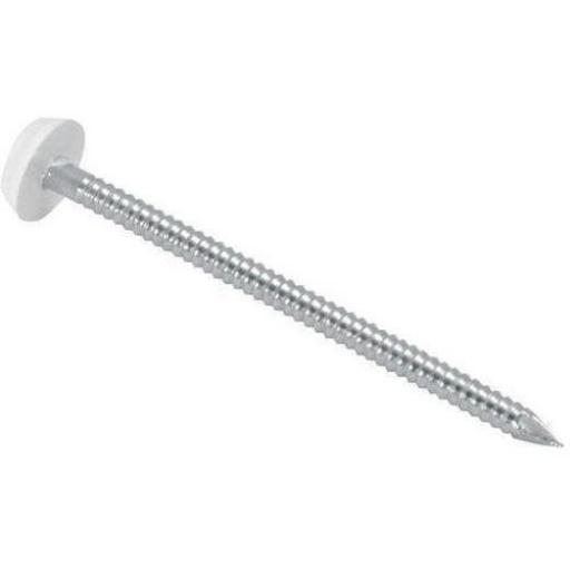 30mm White Soffit Poly Pins