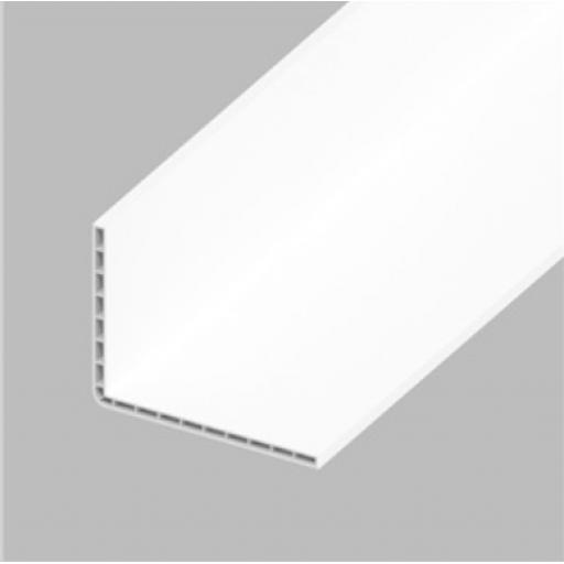 White PVC 100mm x 80mm Hollow Rigid Angle