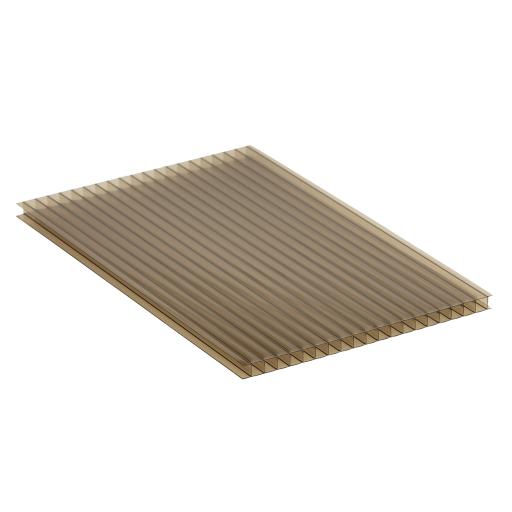 10mm Bronze Twinwall Polycarbonate - Cut to Size - Sqm. Rate