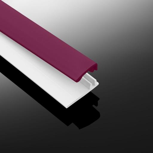 Plum Gloss Wall Cladding Two Part Capping Strip