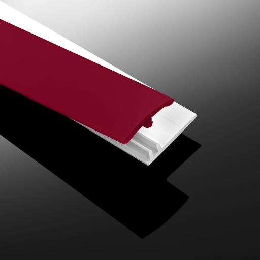 Ruby Red Gloss Wall Cladding Two Part Transition Strip