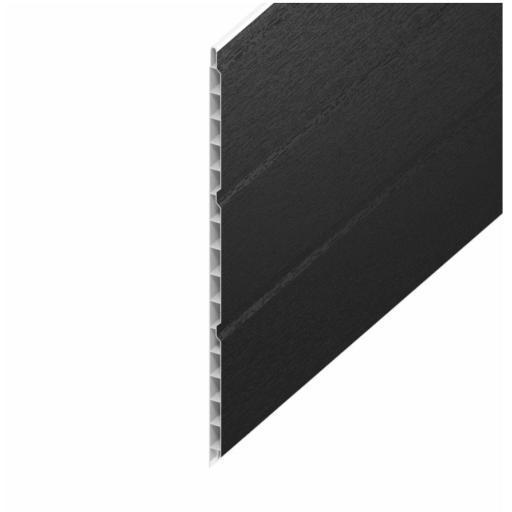 Black Ash 300mm Hollow Soffit Board, Tongue and Groove