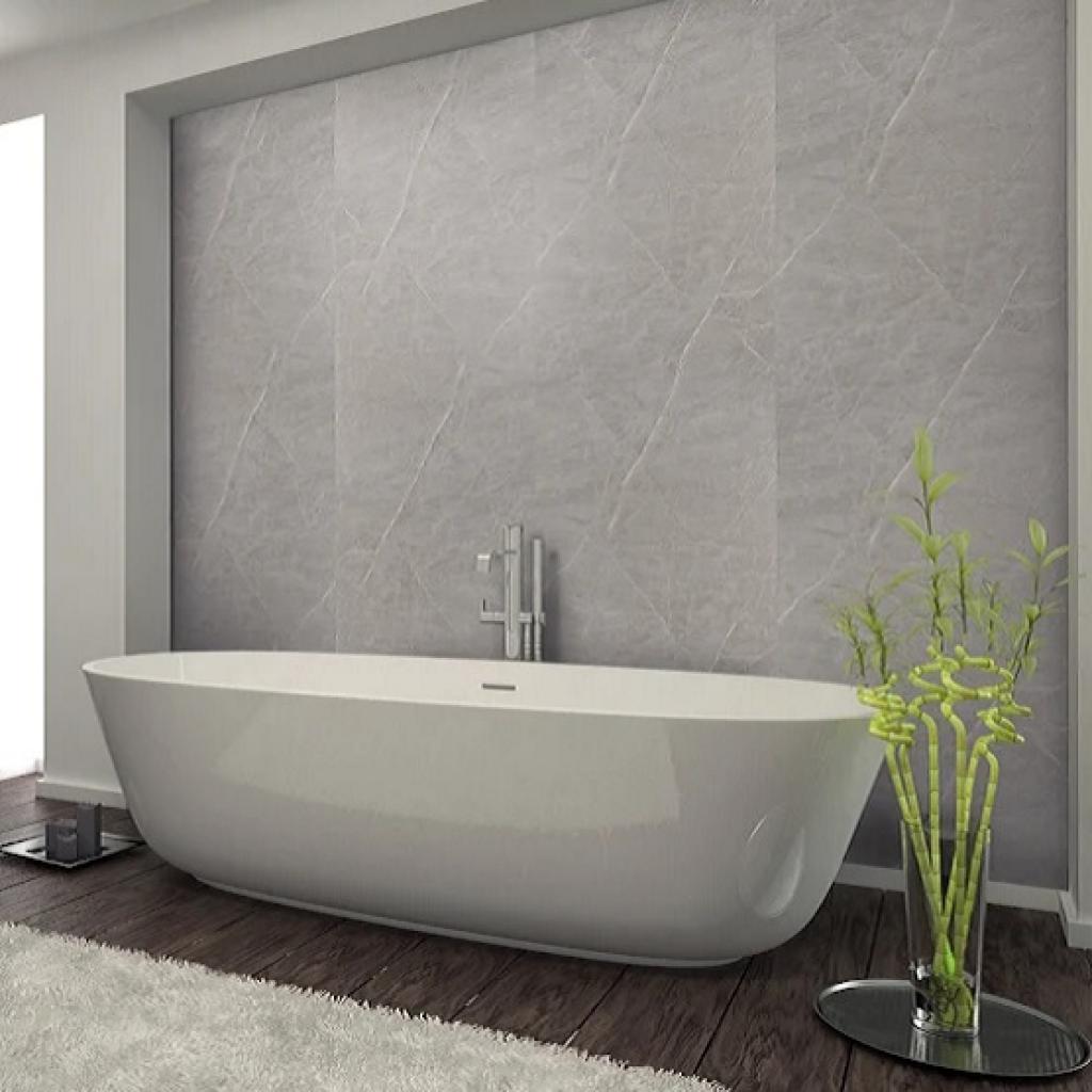 Grey Quartz Gloss Economy PVC Bathroom Panel