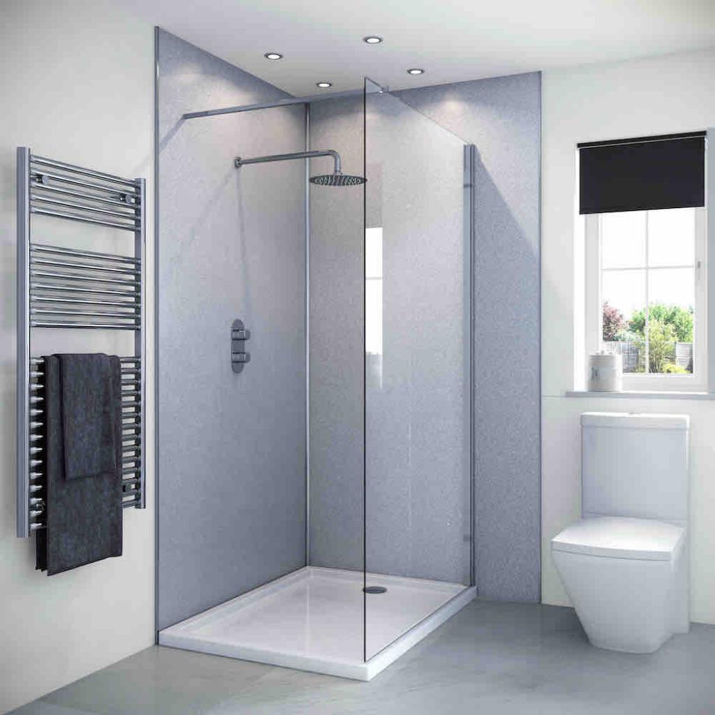 Grey Quartz Gloss - Economy PVC Bathroom Panel