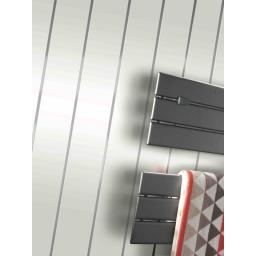 White Silver Stripe Shower Panel