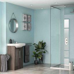 blue quartz gloss bathroom panel