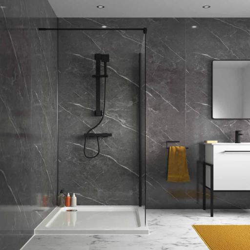 Pietra Anthracite Matt & Gloss - PVC Shower & Bathroom Panel