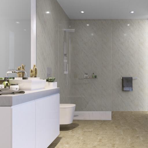 Pergamon Marble Gloss - PVC Shower & Bathroom Panel