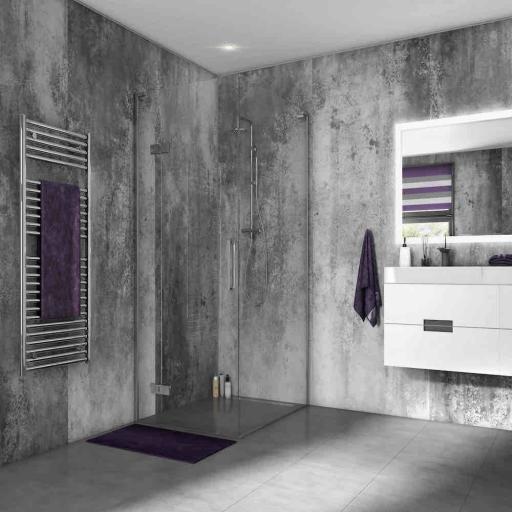Metallic Concrete - PVC Shower & Bathroom Panel