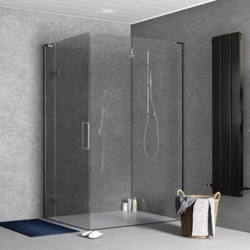 Grey Concrete Gloss - Economy PVC Bathroom Panel