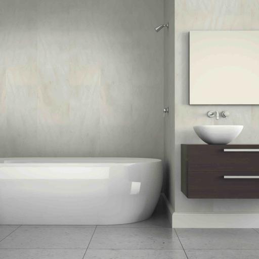 Soft Grey Marble Gloss - 250mm Bathroom Wall & Shower Panel (4)