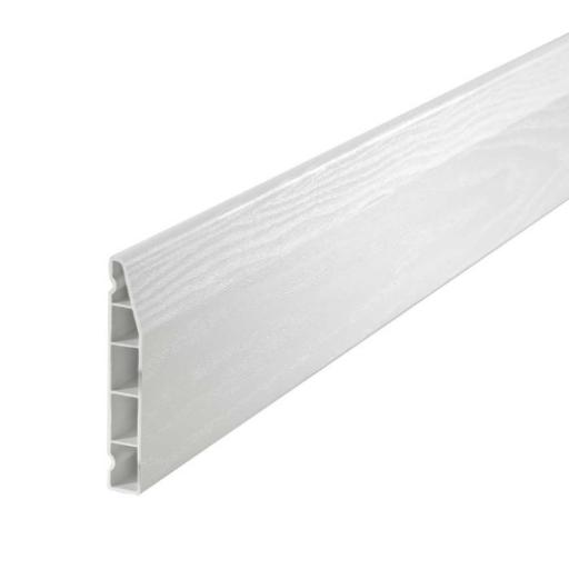 100mm White UPVC Skirting Board - 5m Chamfered