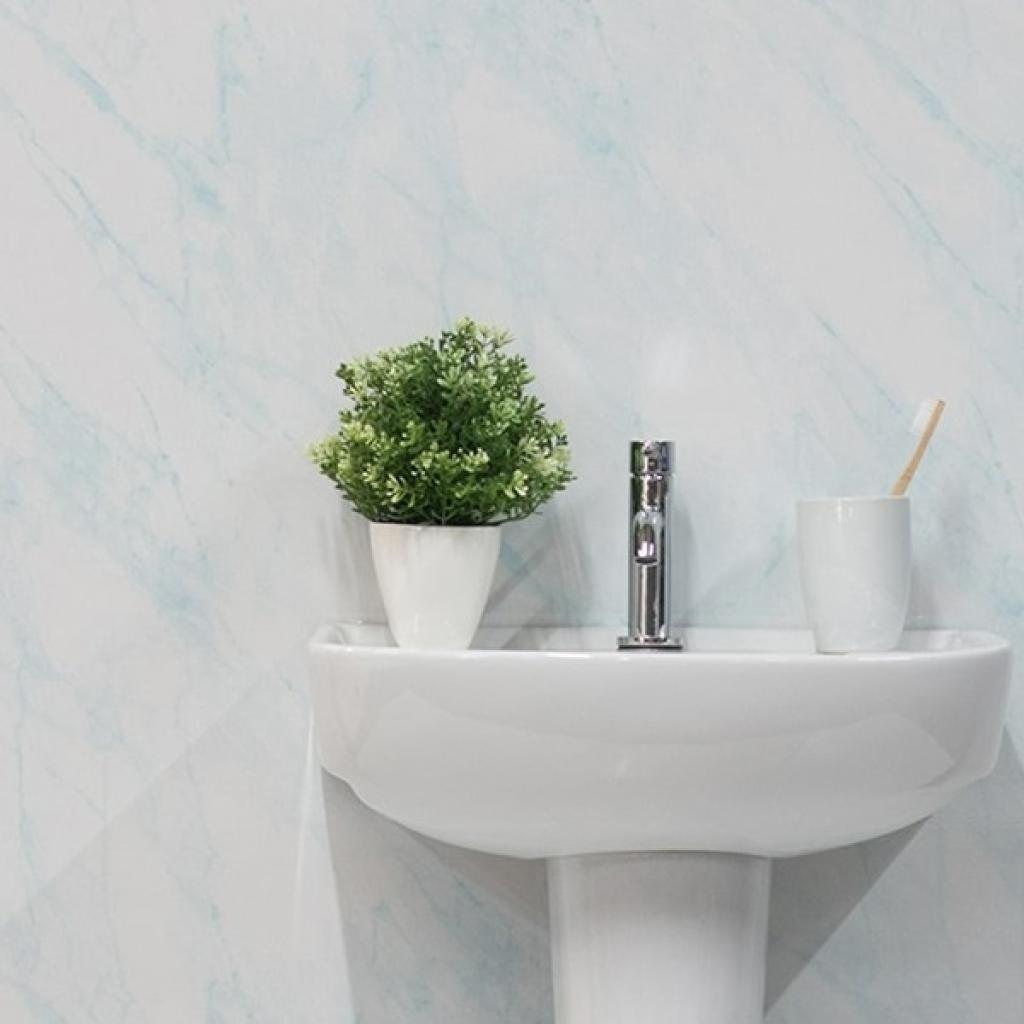Blue Marble Gloss Economy PVC Bathroom Panel