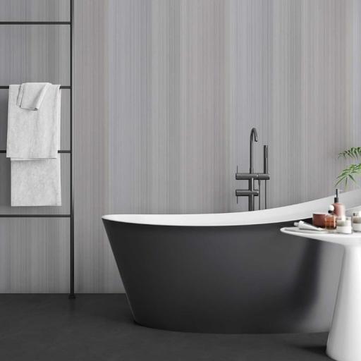 Stripes Dark Grey Matt- PVC Shower & Bathroom Panel