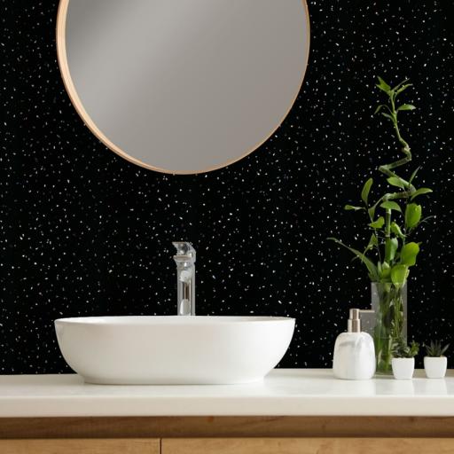 Black Sparkle Gloss -  PVC Shower & Bathroom Panel