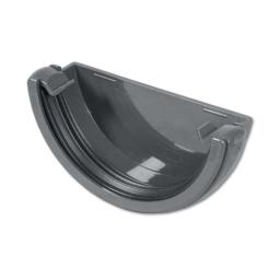 floplast grey round external gutter stop end