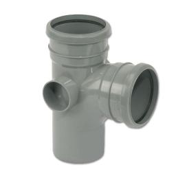 floplast grey soil pipe double socket 90° branch