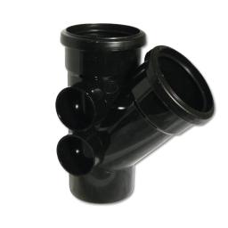 floplast black soil pipe 135° double socket branch