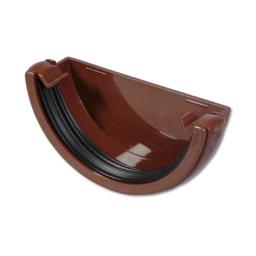 floplast brown round external gutter stop end