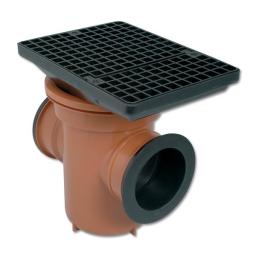 floplast underground back inlet bottle gully with rectangular grid