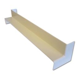 cream internal fascia corner 500mm double ended