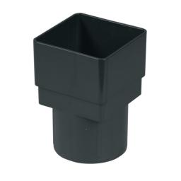 floplast anthracite grey square to round downpipe connector adaptor