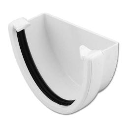 floplast white high capacity or deepflow gutter external stop end