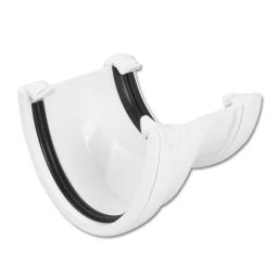 floplast white high capacity to half round gutter adaptor connector