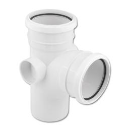 floplast white soil pipe double socket access branch 90°