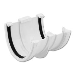 floplast white high capacity deepflow gutter floating union inculding bracket