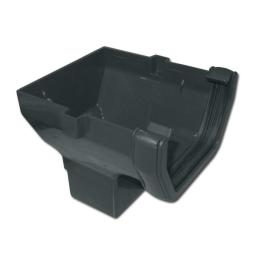 floplast anthracite square stop end outlet