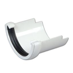 white half round to cast iron gutter adaptor