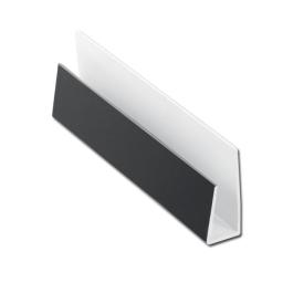 dark grey anthracite grey smooth soffit starter trim or j trim or u trim