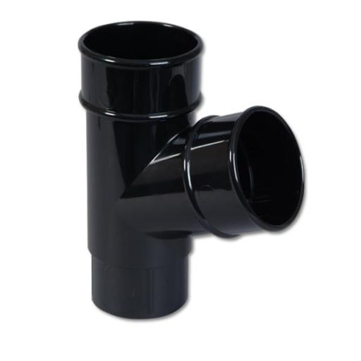 FloPlast Black Round Downpipe 112.5° Branch