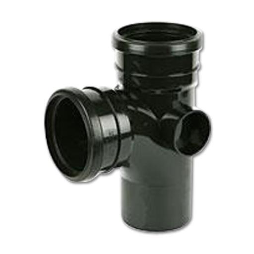 FloPlast Black Double Socket 112.5° Branch