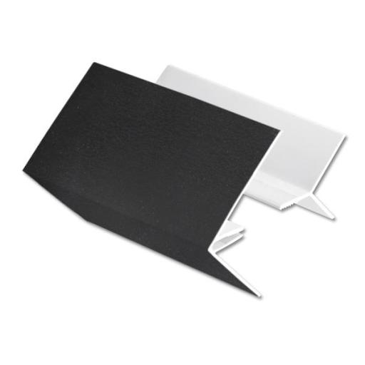 Black uPVC 2 Part External Corner Shiplap Cladding Trim - 5m