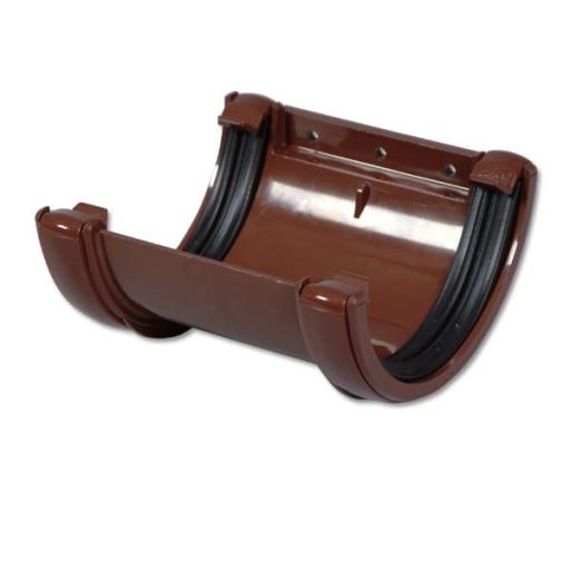 FloPlast Brown Half Round Gutter Union Bracket