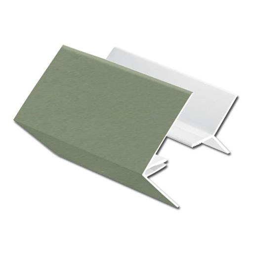 chartwell green upvc shiplap cladding 2 part external corner trim