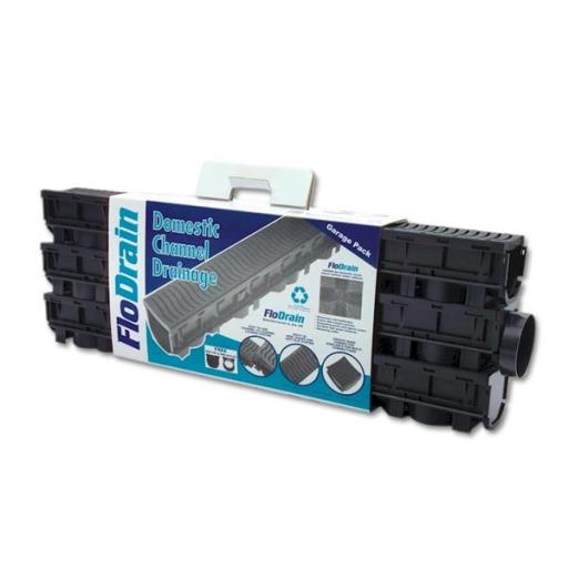 FloPlast 110mm Domestic Channel Drainage Garage Pack