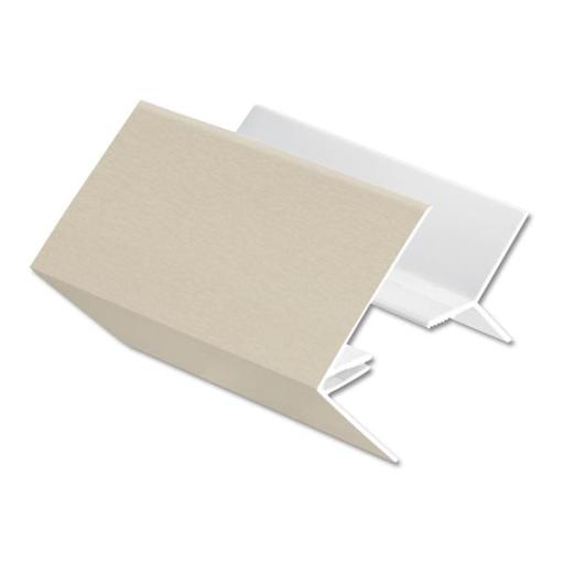 Cream uPVC Shiplap 2 Part External Corner Cladding Trim - 5m