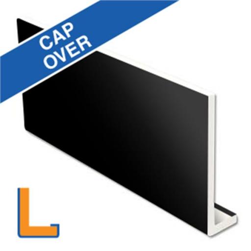 9mm Plain Black Fascia Capping Board (Smooth)